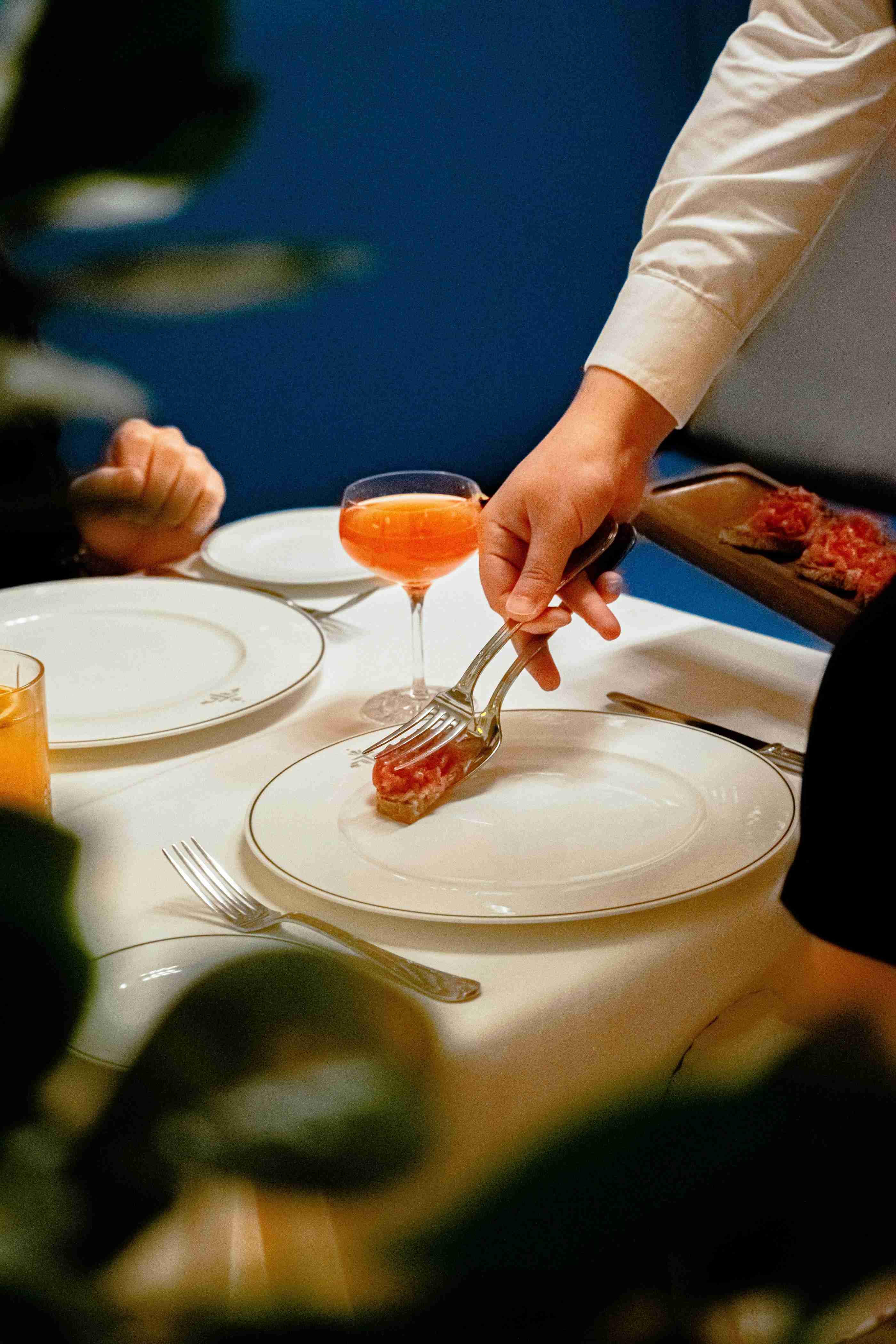Guest enjoying personalized service at a restaurant